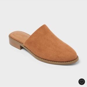 NWT Women’s Size 6 Slip On Mule Flats Cognac